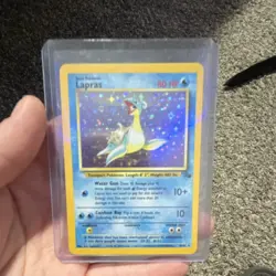 Pokemon Lapras Fossil Holo Rare 10/62 Wizards 1999 Vintage Card - Image 1