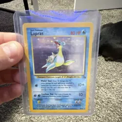 Pokemon Lapras Fossil Holo Rare 10/62 Wizards 1999 Vintage Card - Image 3