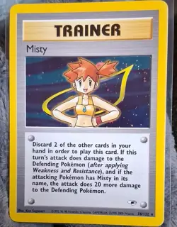 Misty 18/132 Gym Heroes Holo Rare Trainer Wizards Pokemon TCG Card - Image 1