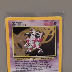 Pokemon TCG Mr. Mime Jungle 6/64 Holo Rare Unlimited Psychic Card Wizards LP/NM - Image 2