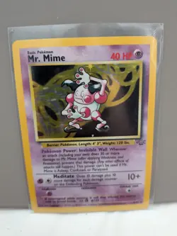 Pokemon TCG Mr. Mime Jungle 6/64 Holo Rare Unlimited Psychic Card Wizards LP/NM - Image 4