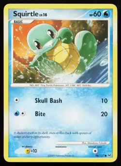Squirtle 96/127 Common Platinum Non Holo Pokemon Card - Image 1