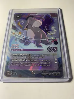 Disney Lorcana TCG Eeyore - In the Way Foil Character Card 226/204 - Image 1