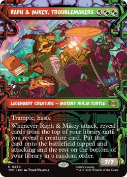 MTG Raph & Mikey Troublemakers TMNT Borderless Ninja Turtles Magic Card R0250 - Image 1