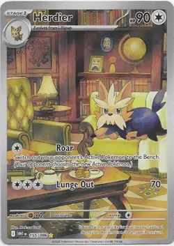 Herdier 155/086 SV White Flare Holofoil Card NM Near Mint US - Image 1