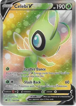 Celebi v Full Art Holo Rare Card 160/198 Chilling Reign - Image 1