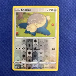 Reverse Holo Snorlax 206/264 Common Fusion Strike Card - NM - Image 1