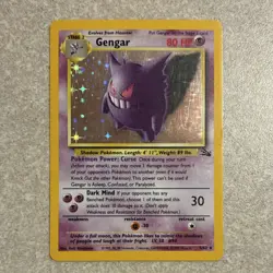 Wizards of the Coast Gengar 5/62 Fossil Holo Rare 1999 Pokemon Card - Image 2
