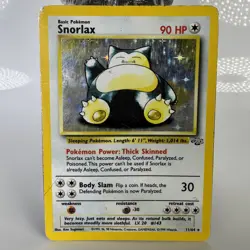 Pokemon TCG Snorlax Jungle Holo Rare Card 11/64 MP - Image 1