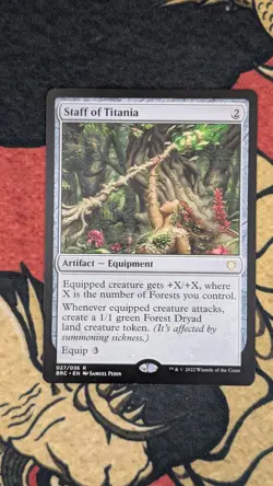 MTG Staff of Titania Commander Brothers War 027/036 BRC NM/M 💀DeathCoronaNerd💀 - Image 2