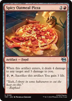 MtG Spicy Oatmeal Pizza U 0109 Teenage Mutant Ninja Turtles Regular Uncommon - Image 1