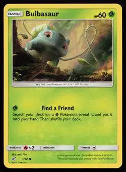 Bulbasaur (Holo Common) 1/18 Common Detective Pikachu Pokemon Card - Image 1