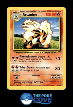 Arcanine 23/102 | Base Set Unlimited | Pokemon Uncommon | MP - Image 1