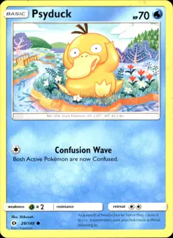 Psyduck 28/149 Common - Pokemon SM Base Set 2017 LP - MP - Image 1