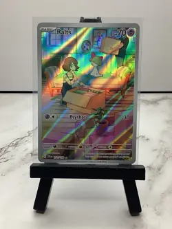 Pokemon TCG Ralts Scarlet & Violet Base Set Holo Illustration Card 211/198 - Image 1