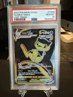 2022 Pokemon Sword & Shield Mew VMAX TG30 Lost Origin Secret Rare PSA 10 GEM MT - Image 2