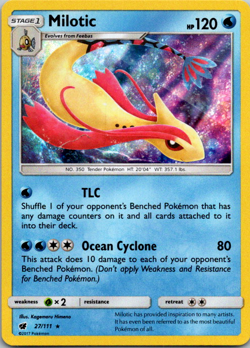Pokemon Crimson Invasion Milotic Holo Rare 27/111 NM/M Condition - Image 1