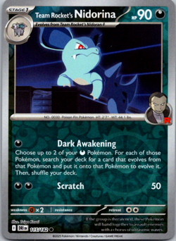 TR's Nidorina 115/182 Destined Rivals Reverse Holo Pokemon - Image 1