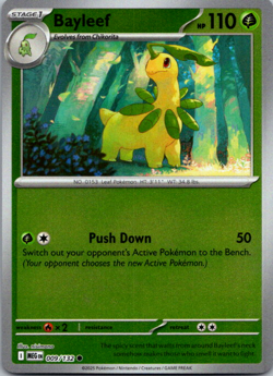 Bayleef 009/132 Mega Evolution Reverse Holo Pokemon - Image 1