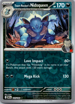 Team Rocket's Nidoqueen 116/182 Destined Rivals Reverse Holo Pokemon - Image 1