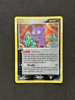 Pokemon TCG Sableye 10/100 Crystal Guardians Reverse Holo Stamp - Image 1
