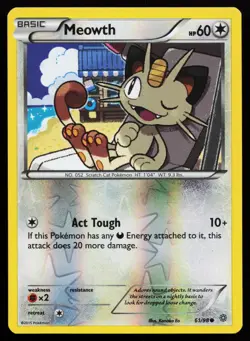 Meowth 61/98 Ancient Origins Reverse Holo Pokemon Card - Image 1
