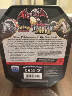 Pokemon Great Tusk EX Scarlet & Violet Paldean Fates Tin New Sealed - Image 2