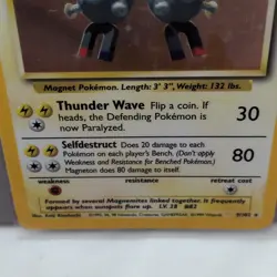 Pokemon TCG Magneton Base Set 9/102 Holo Rare Unlimited 60 HP Stage 1 Wizards LP - Image 3