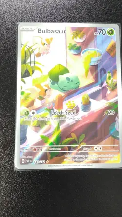 Pokemon Bulbasaur 143/142 Illustration Rare Holo Sv07: Stellar Crown Leech Seed - Image 1