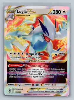 Lugia VSTAR 139/195 Holo Rare VSTAR Silver Tempest Pokemon Near Mint - Image 1