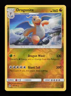 Dragonite 96/149 Reverse Holo Rare SM Base Set Pokemon Card - Image 1
