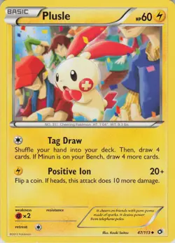 Plusle 47/113 Uncommon Legendary Treasures Pokemon Near Mint - Image 1