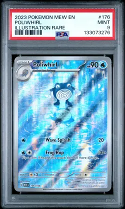 2023 POKEMON MEW EN-151 ILLUSTRATION RARE #176 POLIWHIRL PSA 9 - Image 1