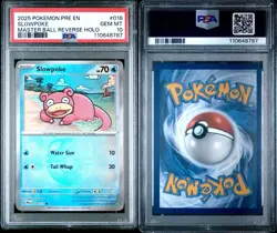 2025 POKEMON PRE EN-PRISMATIC EVOLUTIONS POKE BALL REVERSE HOLO SLOWPOKE PSA 10 - Image 3