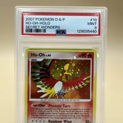2007 Pokemon Diamond & Pearl Secret Wonders Ho-Oh Holo #10/132 PSA 9 Bleed Swirl - Image 2