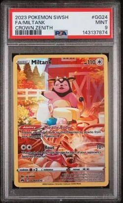 2023 Pokemon Sword And Shield Crown Zenith Fa Miltank #GG24 PSA 9 - Image 1