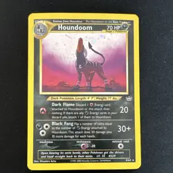 Pokemon TCG Houndoom Neo Revelation #8/64 Holo Rare 2000 English - Image 1