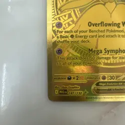 Pokemon Mega Evolution Gold Gardevoir EX 187/132 Secret Rare - Image 5