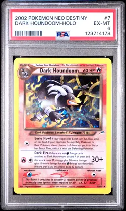 2002 POKEMON NEO DESTINY #7 DARK HOUNDOOM-HOLO PSA 6 - Image 1