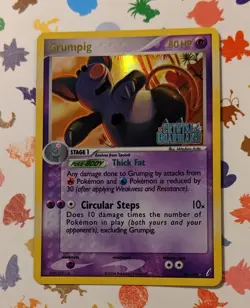 Pokemon TCG Grumpig 20/100 Crystal Guardians Reverse Holo Rare English 2006 - Image 1