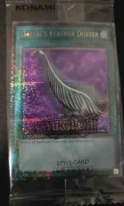 Yu-Gi-Oh 2x Sealed Quarter Century Rare Harpie's Feather Duster EDC1-EN001 Pair! - Image 2