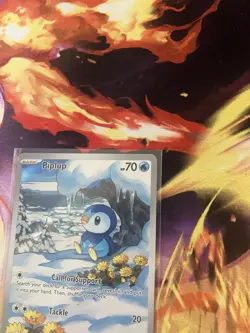 Piplup 098/094 Illustration Rare Phantasmal Flames Pokemon Card TCG NM - Image 4