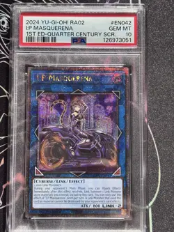 Yugioh I:P Masquerena RA02-EN042 Quarter Centuery Secret Rare PSA 10 - Image 3