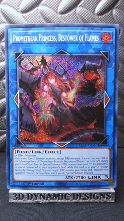 | Yugioh Promethean Princess, Bestower of Flames RA03-EN050 Secret Rare NM 🔥 | - Image 1
