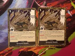 2x Ground Death OP14-096 Rare The Azure Sea's Seven One Piece Near Mint - Image 1