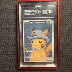 2023 SVP Pokemon X Van Gogh Promo #085 Pikachu With Grey Felt Hat TAG 10 (975) - Image 4