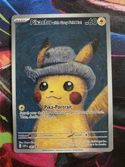 Van Gogh Pikachu with Grey Felt Hat SVP 085 Promo Pokemon 2023 English - Image 3