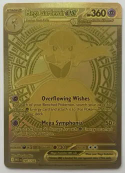 Mega Gardevoir Ex 187/132 Mega Evolution Gold Secret Rare Pokemon TCG Card - Image 1