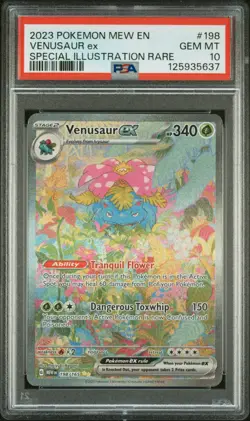 2023 POKEMON MEW EN-151 #198 VENUSAUR EX SPECIAL ILLUSTRATION RARE PSA 10 - Image 1