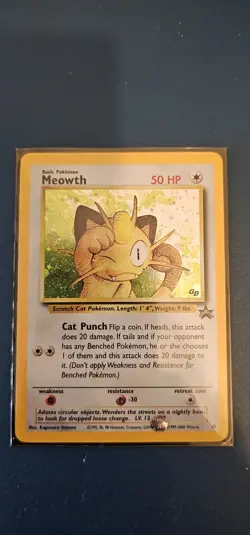 Pokemon TCG Meowth Holo 10 Black Star Promo Game Boy Pokemon Card - Image 1